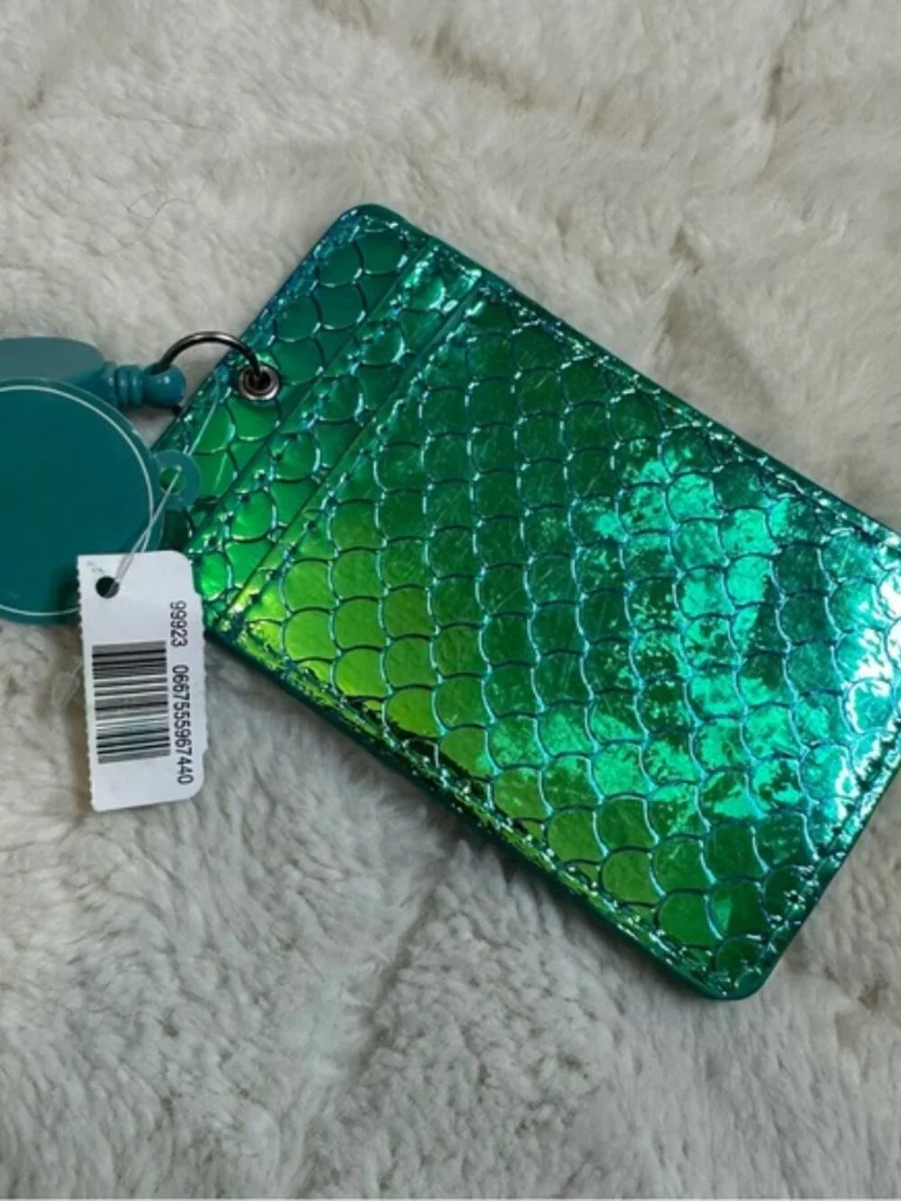 Bath & Body Works | Wearable Lanyard ID Holder Blue Holographic Mermaid Design